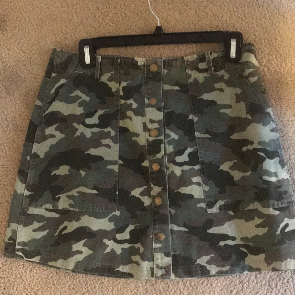 Camouflage Jean Skirt